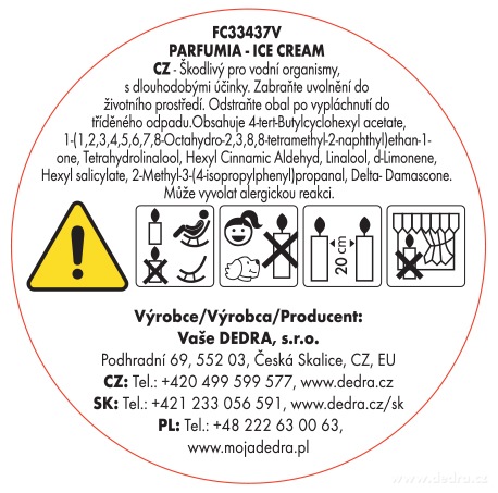 Etiketa k výrobku FC33437V