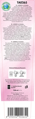 Etiketa k výrobku TA0265S Etiketa k výrobku TA0265S