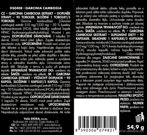 Etiketa k výrobku CP8513