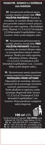 Etiketa k výrobku FC33419E