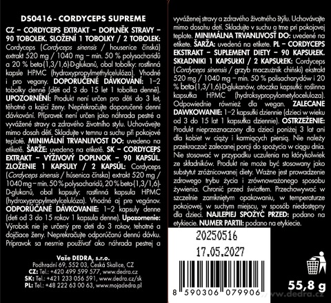 Etykieta produktu DS0416