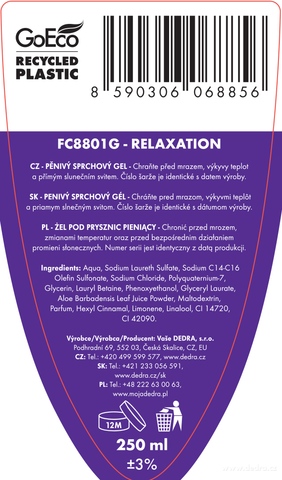 Etiketa k výrobku FC0752