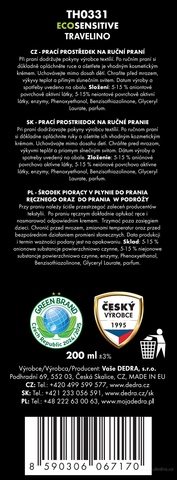 Etiketa k výrobku TH0331