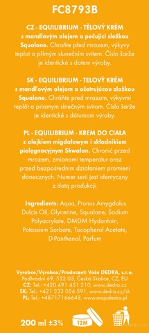 Etiketa k výrobku FC8793S