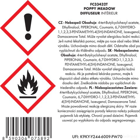 Etiketa k výrobku FC33432T