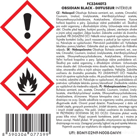 Etiketa k výrobku FC33440T3