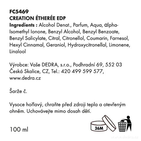 Etiketa k výrobku FC5469S