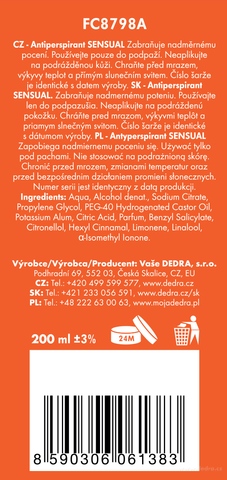 Etiketa k výrobku FC8798A Etiketa k výrobku FC8798A