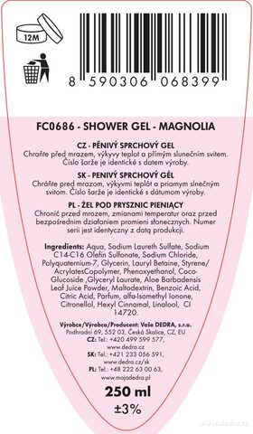 Etiketa k výrobku FC0522