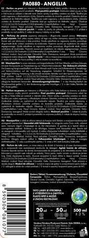 Etiketa k výrobku PA0880