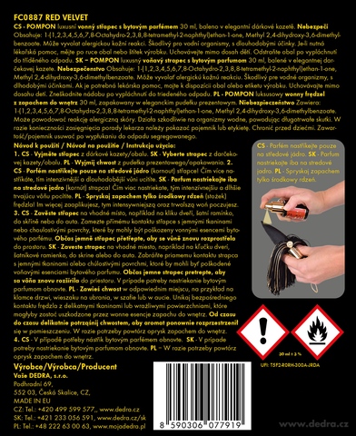 Etiketa k výrobku FC0887