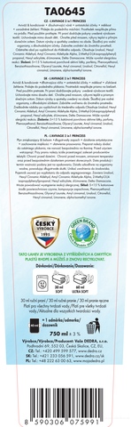 Etiketa k výrobku TA0645