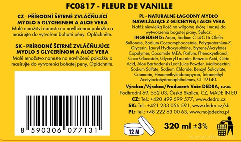 Etiketa k výrobku FC0817