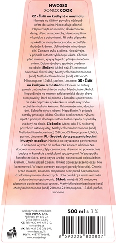 Etiketa k výrobku NW0080