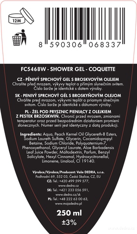 Etiketa k výrobku FC5468S