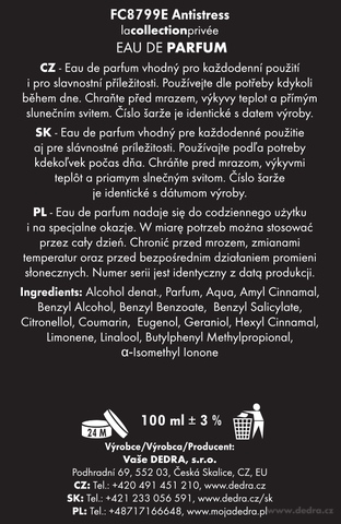 Etiketa k výrobku FC8799E Etiketa k výrobku FC8799E