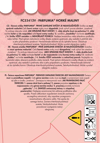 Etiketa k výrobku FC33413V