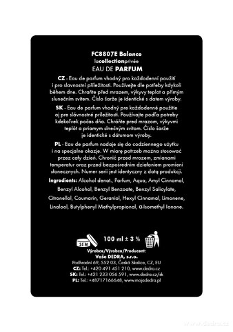 Etykieta produktu FC8807S