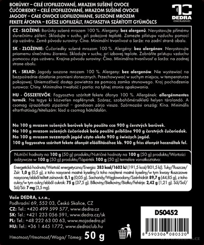 Etykieta produktu DS0452