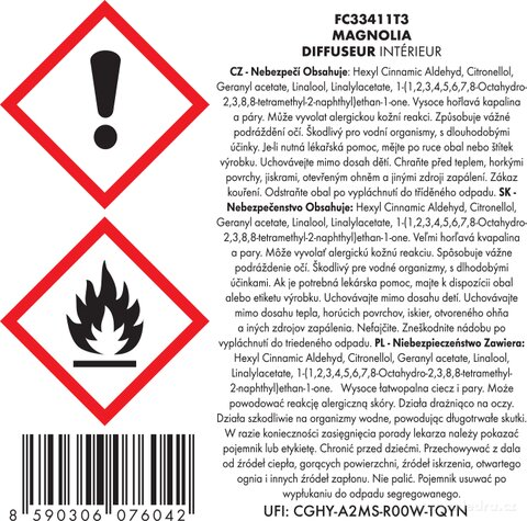 Etiketa k výrobku FC33411T3