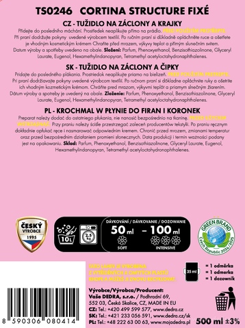 Etiketa k výrobku TS0246