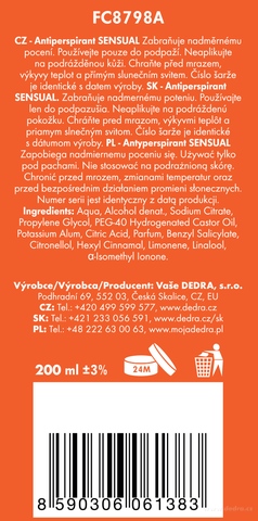 Etiketa k výrobku FC8798A