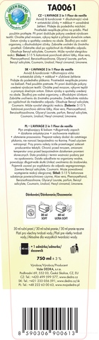 Etiketa k výrobku TA0061S