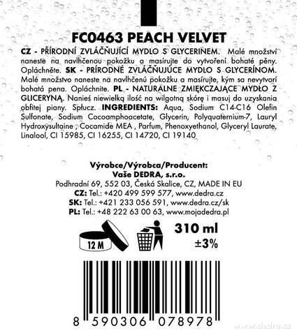 Etiketa k výrobku FC0807