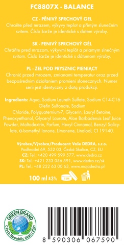 Etiketa k výrobku FC0754 Etiketa k výrobku FC0754