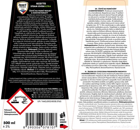 Etiketa k výrobku KC0770C