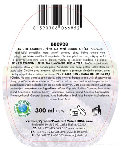 Etykieta produktu BB0928C Etykieta produktu BB0928C