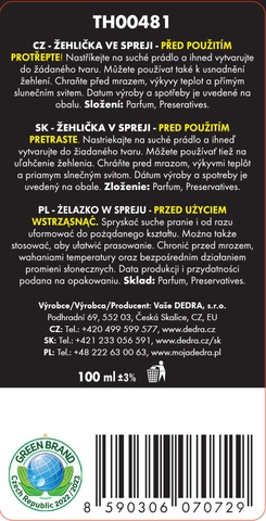 Etiketa k výrobku TH00481