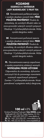 Etykieta produktu FC33404E