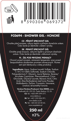 Etiketa k výrobku FC0694