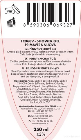 Etiketa k výrobku FC0522