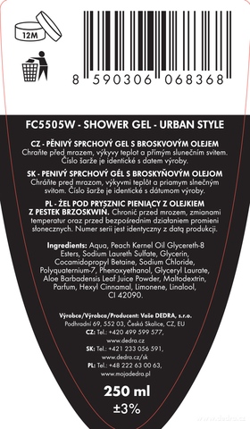 Etiketa k výrobku FC5505W