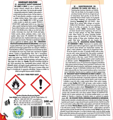 Etiketa k výrobku HH0569