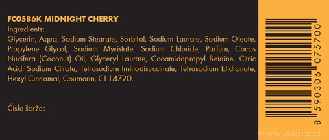 Etiketa k výrobku FC0586K