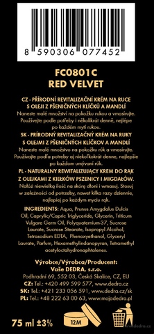 Etiketa k výrobku FC0801C