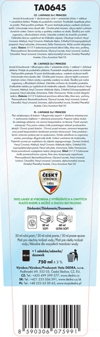 Etiketa k výrobku TA0645