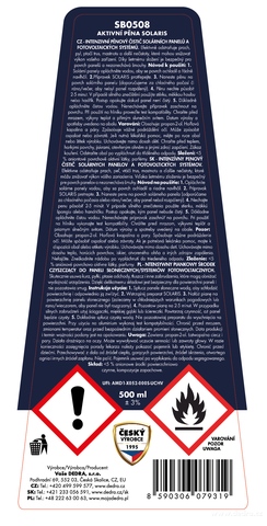 Etiketa k výrobku SB0508