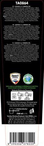Etiketa k výrobku TA0864