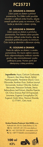 Etiketa k výrobku FC25721S