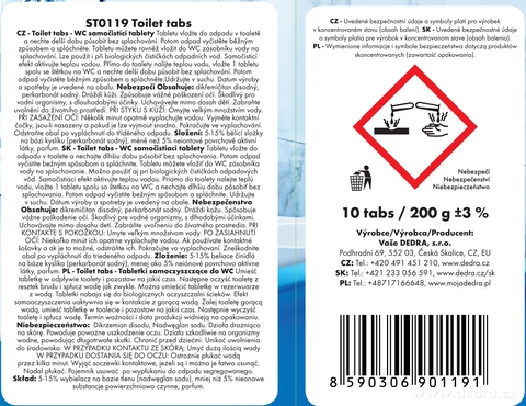 Etykieta produktu ST0119 Etykieta produktu ST0119