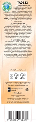 Etiketa k výrobku TA0633