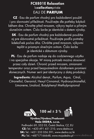 Etiketa k výrobku FC8801S