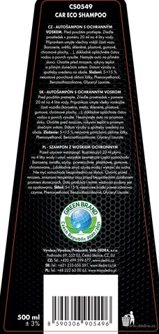 Etiketa k výrobku CP0186