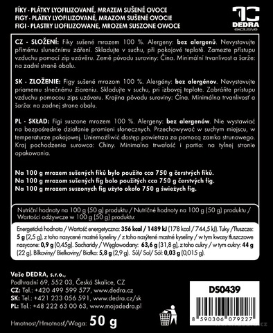 Etiketa k výrobku DS0439