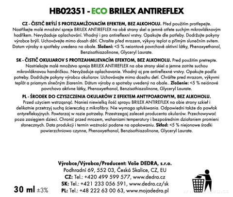 Etiketa k výrobku HB0235X