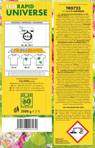 Etiketa k výrobku TR0723X